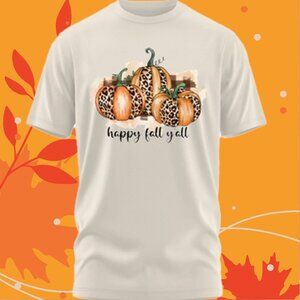 NEW Comfort Colors XL Fall Shirt Custom Fit Extra Large Size Happy Fall Yall